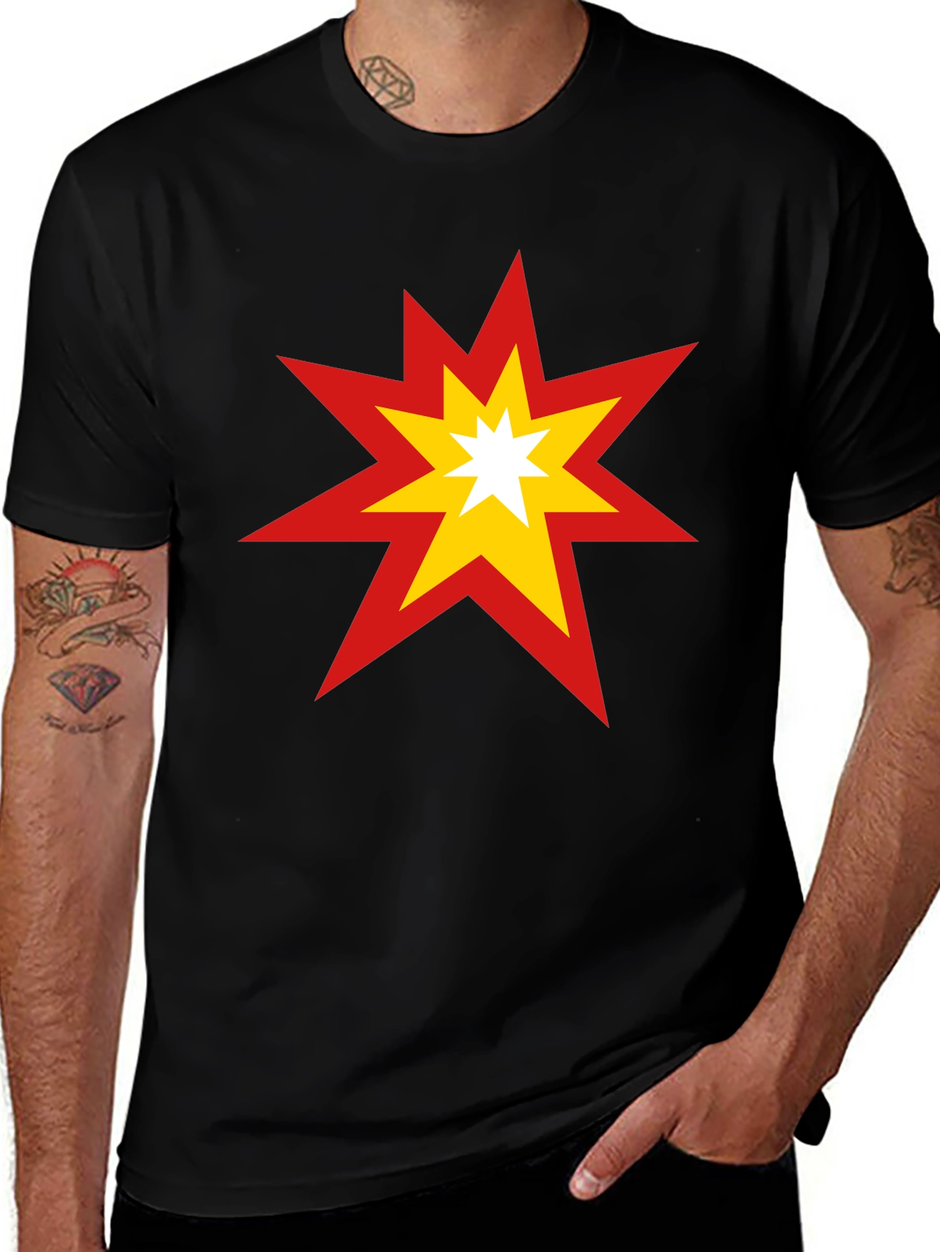 Starburst Graphic Tee - Bold Cotton T-Shirt