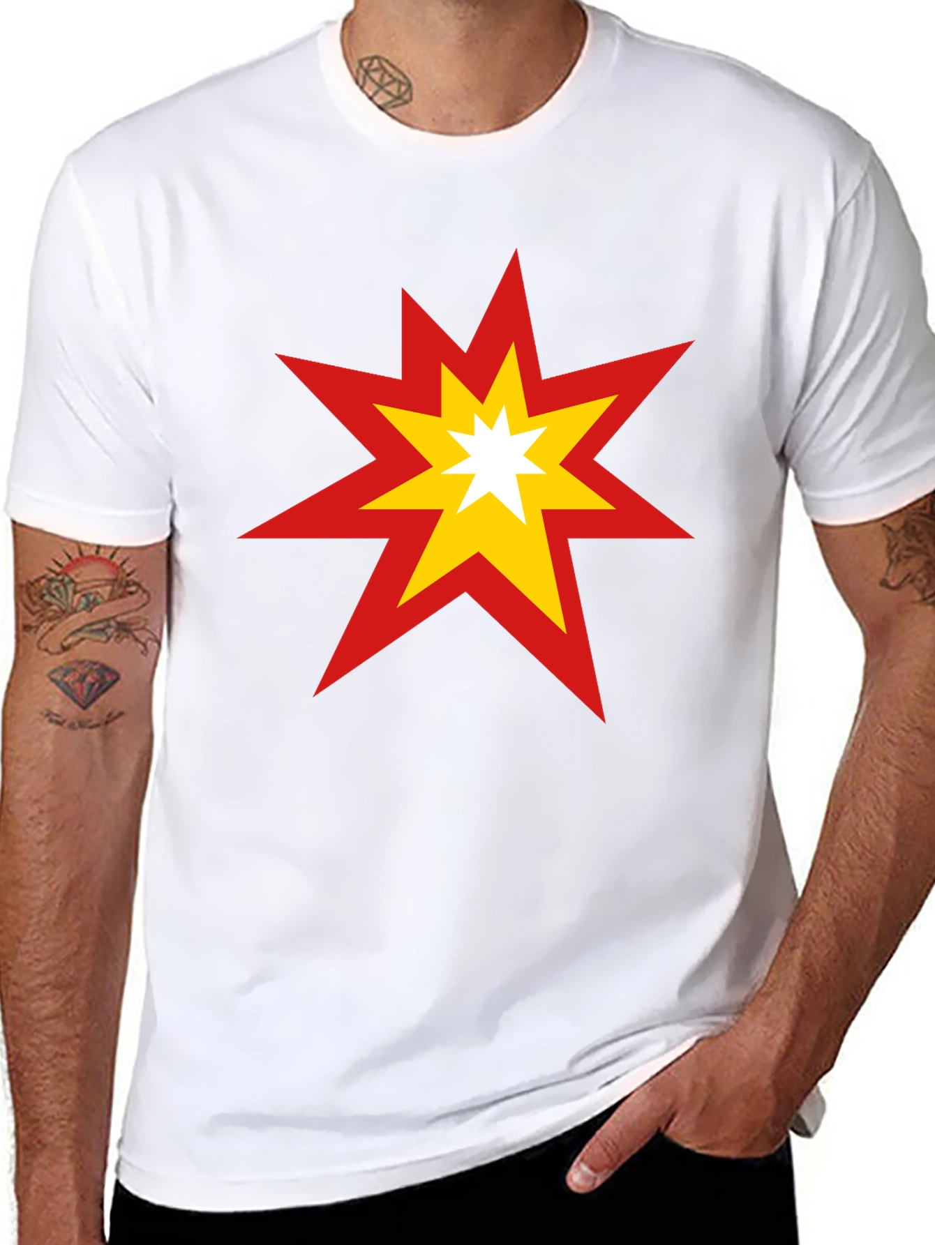Starburst Graphic Tee - Bold Cotton T-Shirt