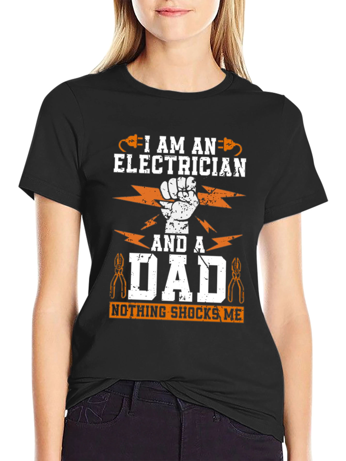 Electrician Dad T-Shirt - Nothing Shocks Me