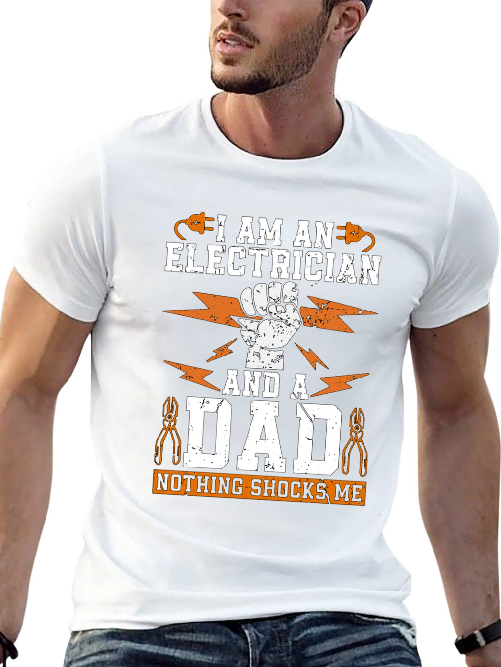 Electrician Dad T-Shirt - Nothing Shocks Me