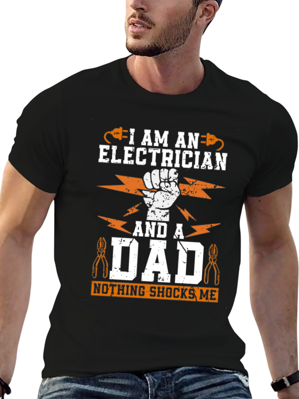 Electrician Dad T-Shirt - Nothing Shocks Me