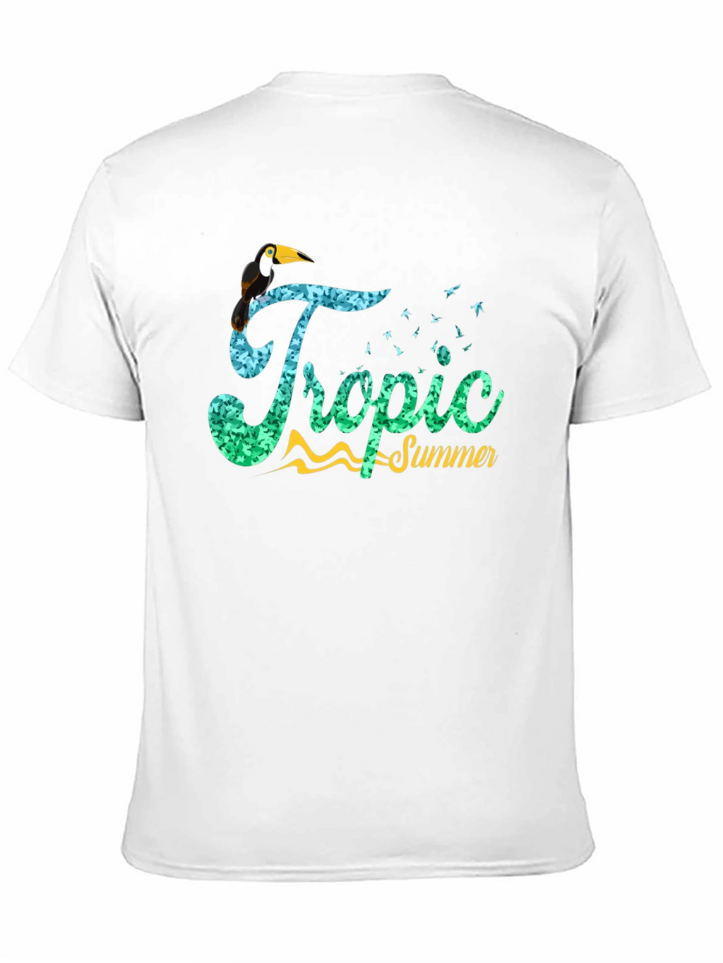 Tropic Summer Black Graphic Tee