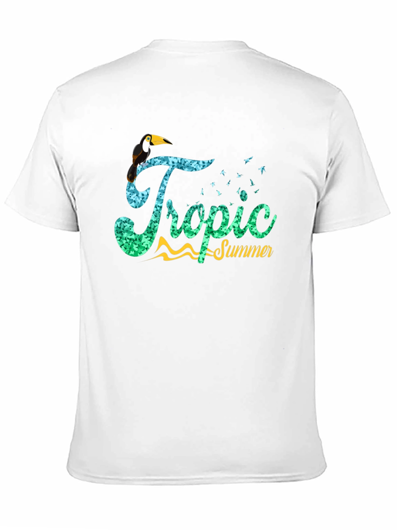 Tropic Summer Black Graphic Tee