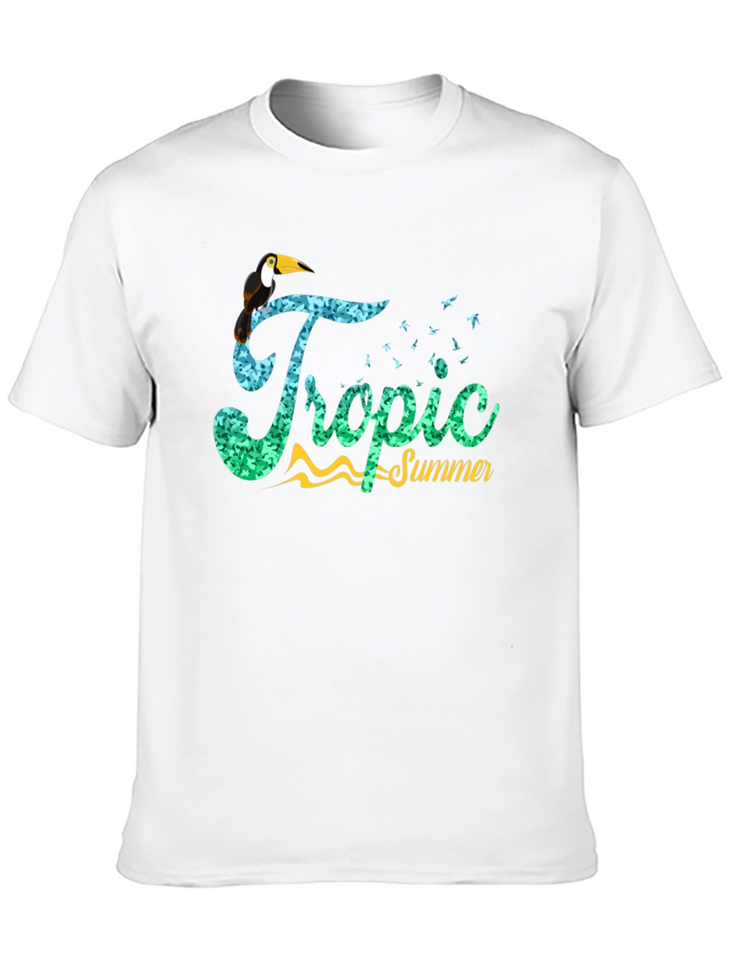 Tropic Summer Black Graphic Tee