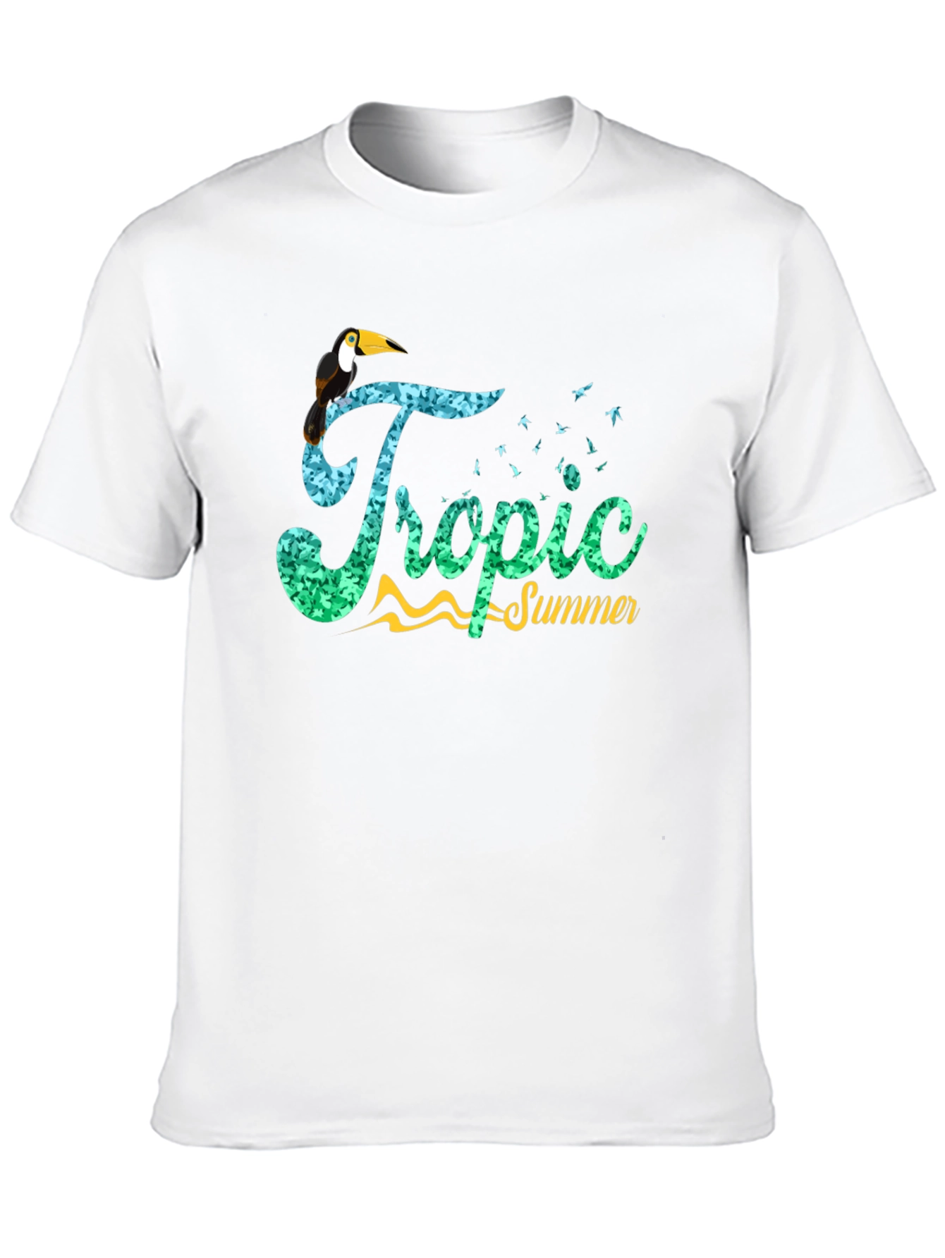 Tropic Summer Black Graphic Tee