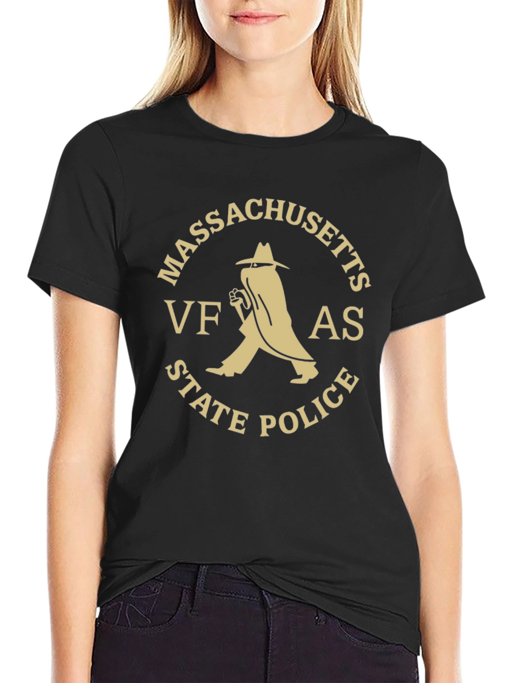 Massachusetts VFAS State Police Black T-Shirt