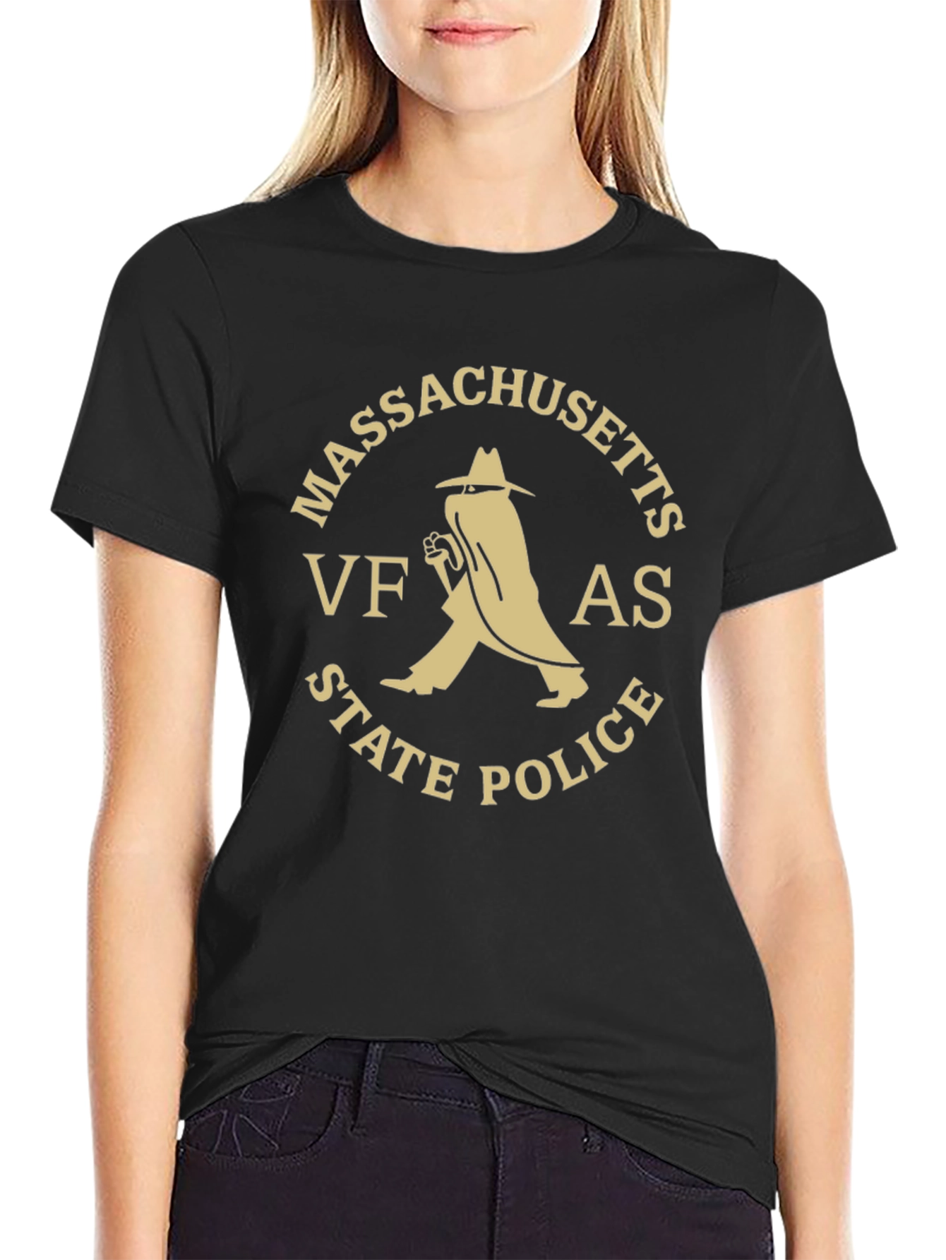 Massachusetts VFAS State Police Black T-Shirt