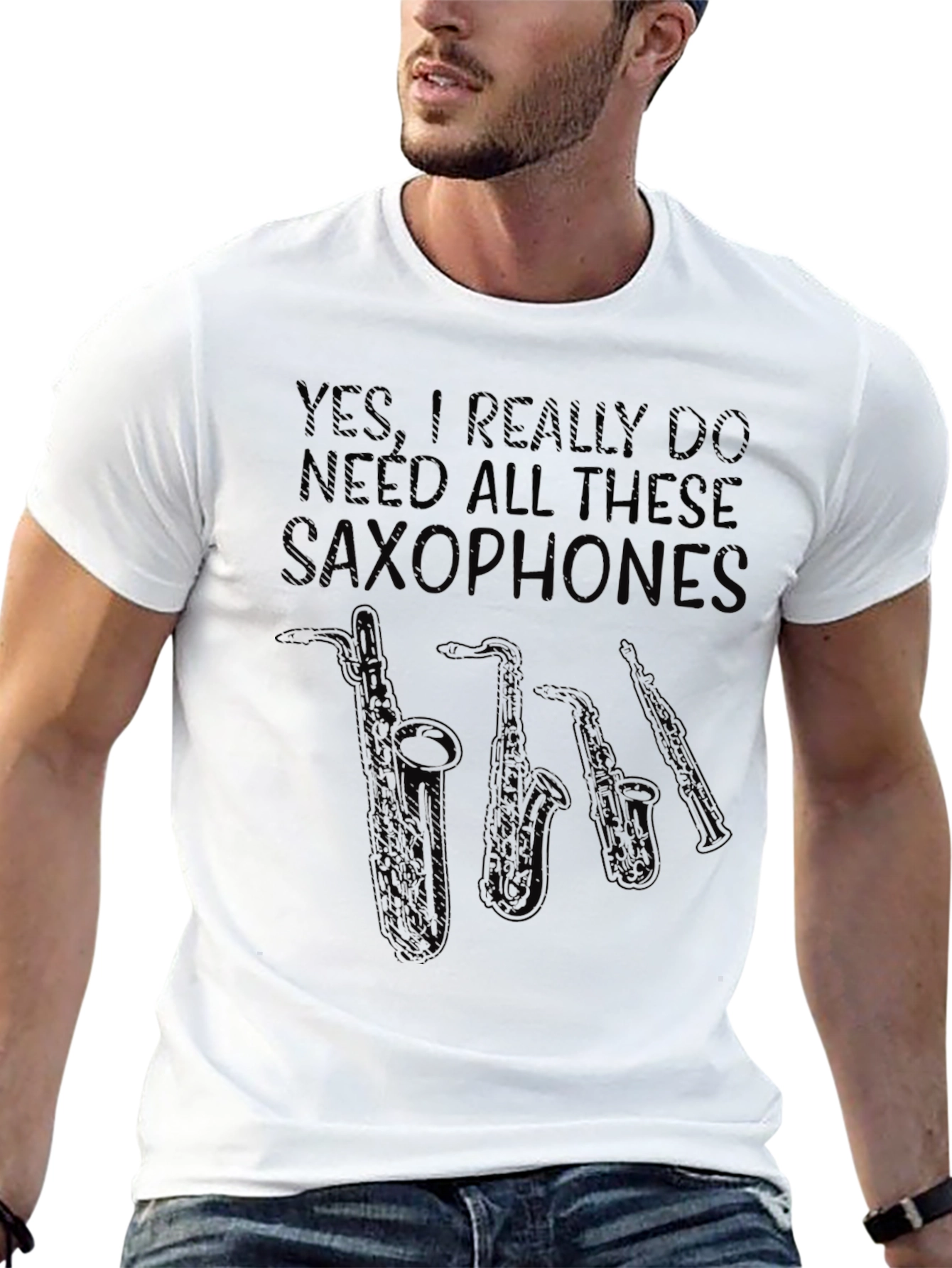Saxophone Lover Graphic Tee - Musician T-Shirt