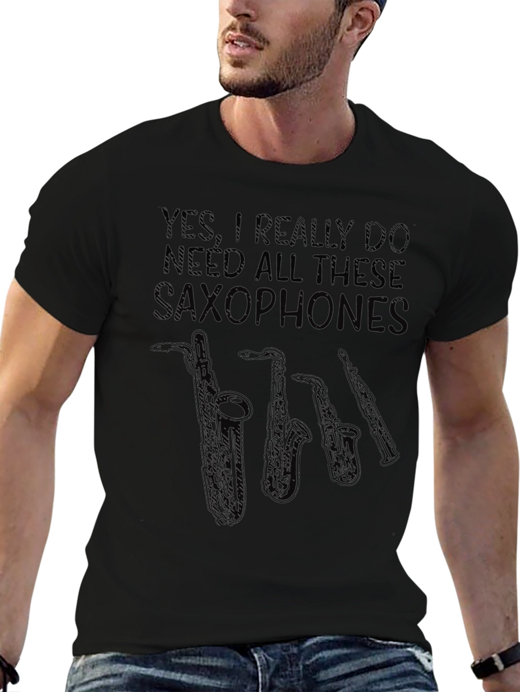 Saxophone Lover Graphic Tee - Musician T-Shirt