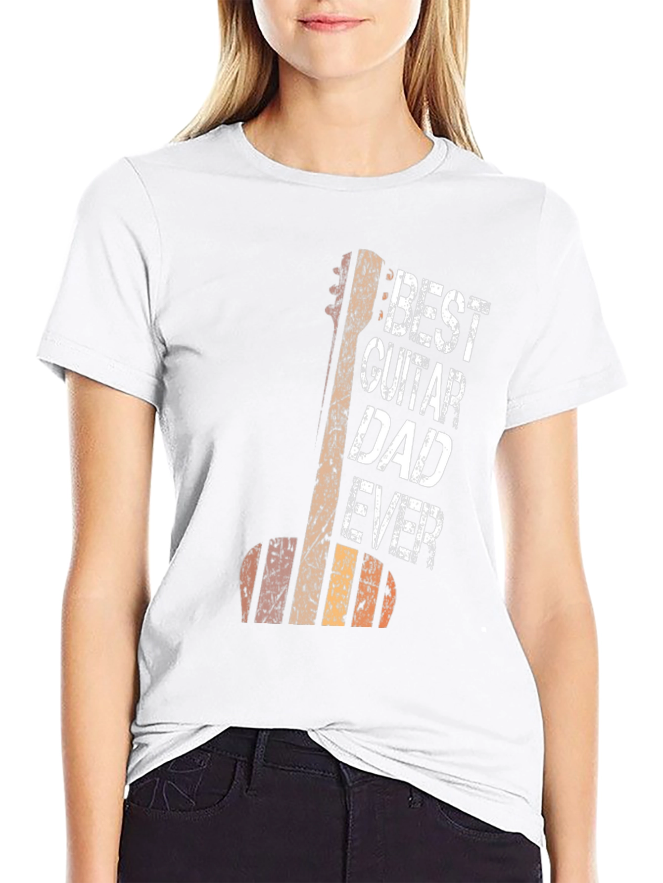 Best Guitar Dad Ever Black T-Shirt