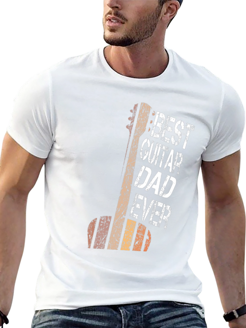 Best Guitar Dad Ever Black T-Shirt