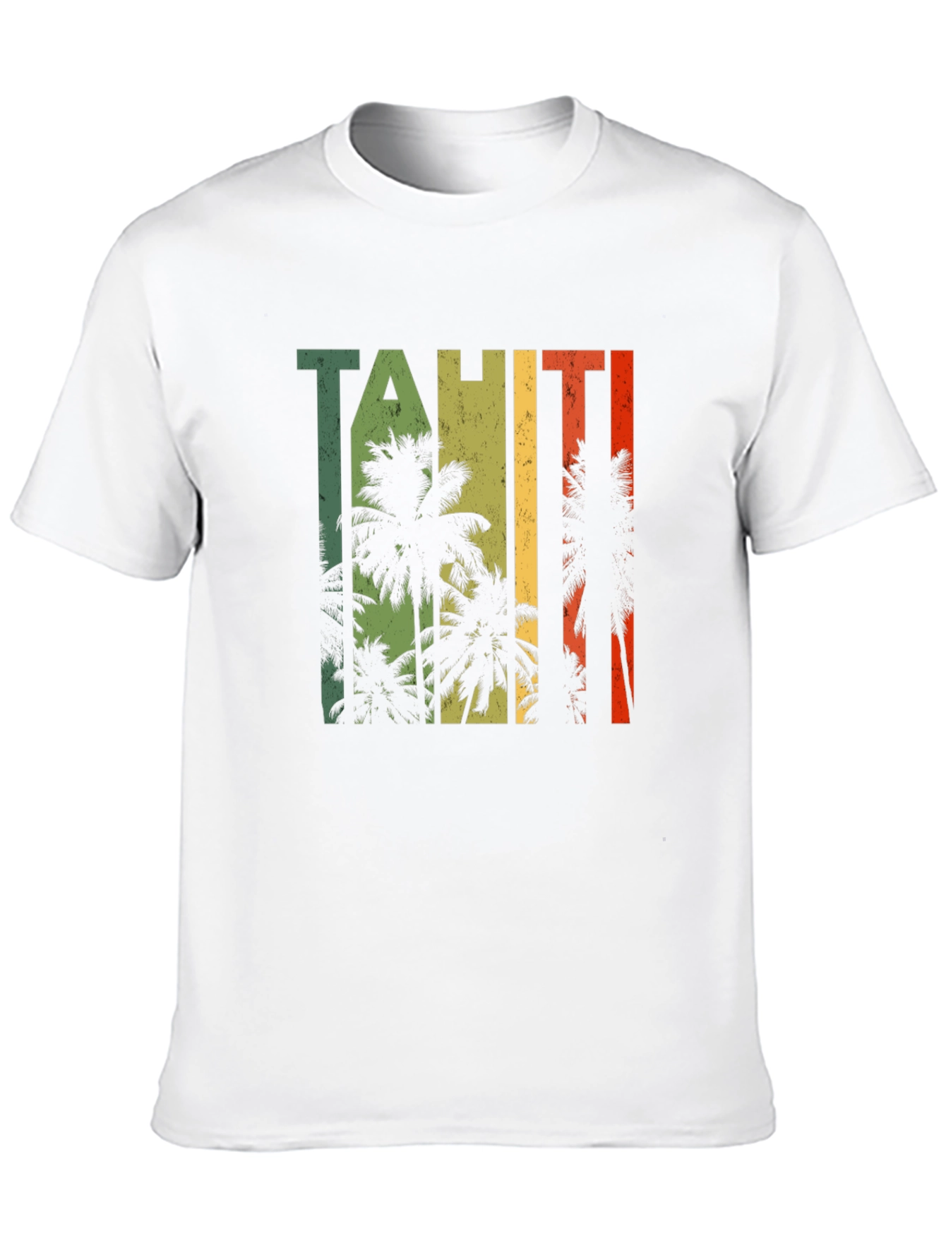 Tahiti Palm Tree Graphic Black T-Shirt