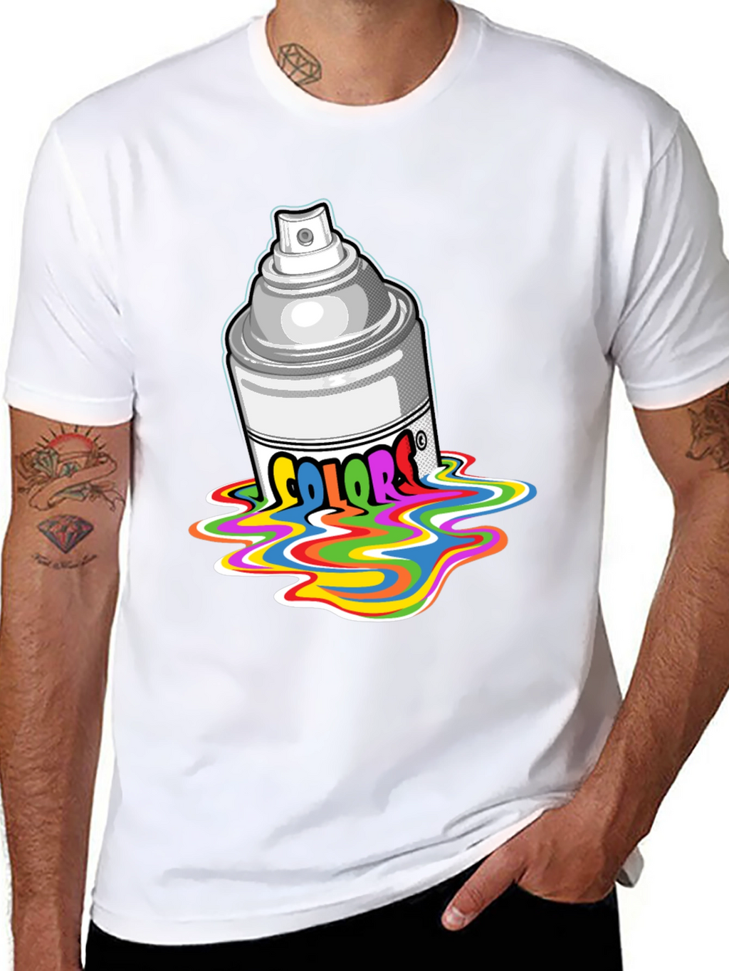 Colorful Spray Paint T-Shirt