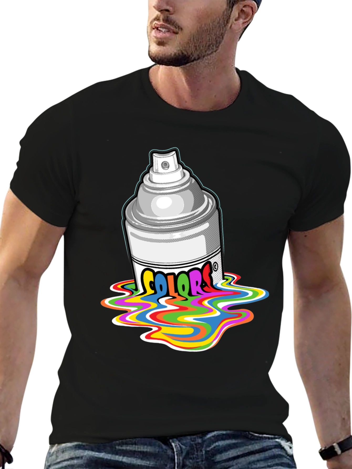 Colorful Spray Paint T-Shirt