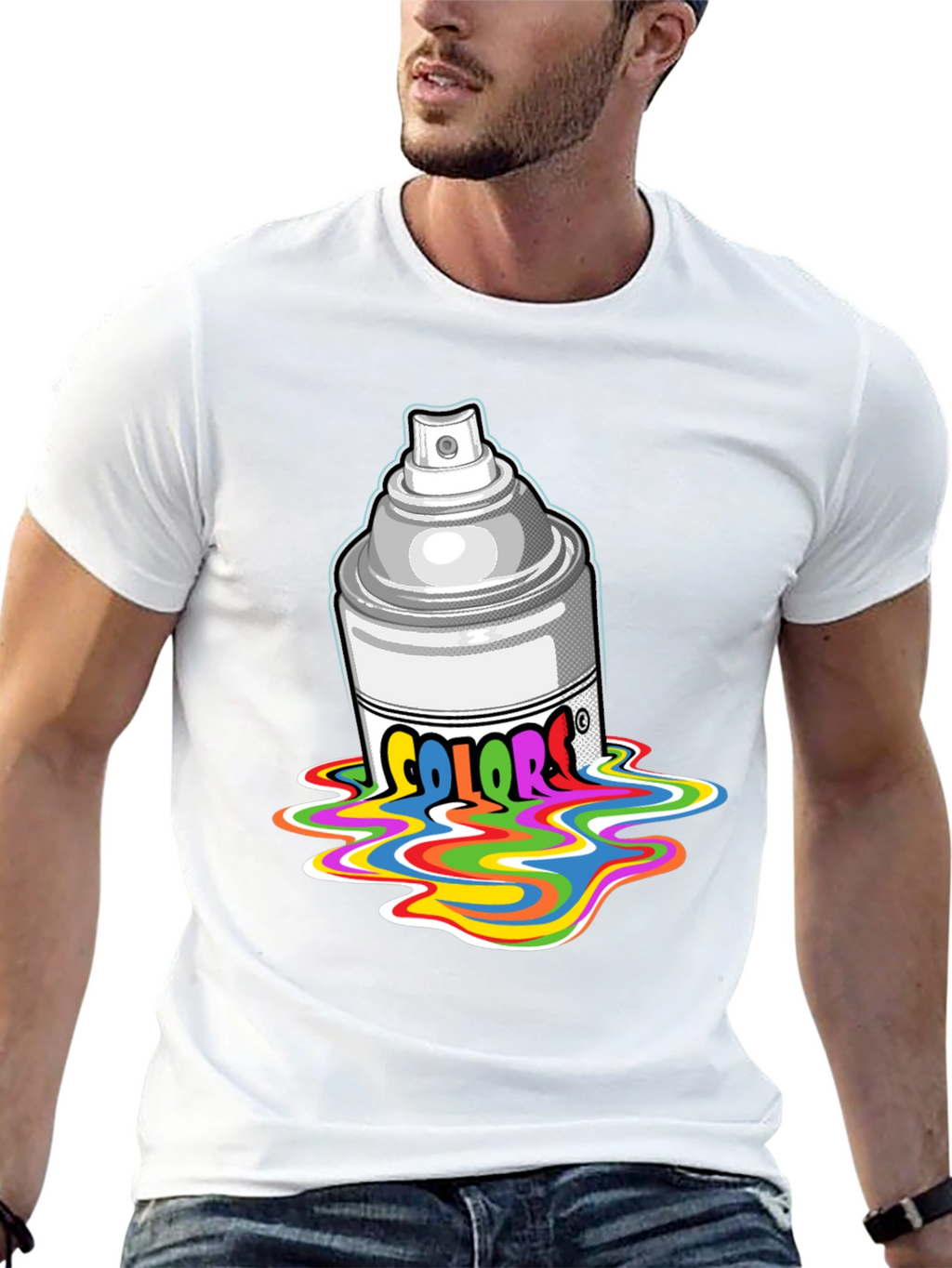 Colorful Spray Paint T-Shirt