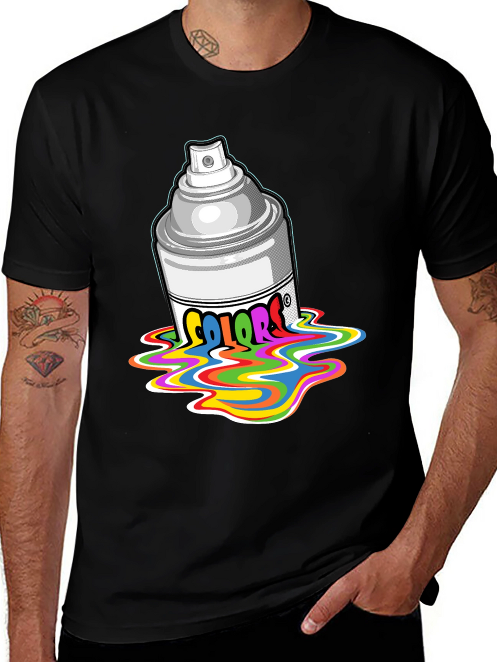 Colorful Spray Paint T-Shirt