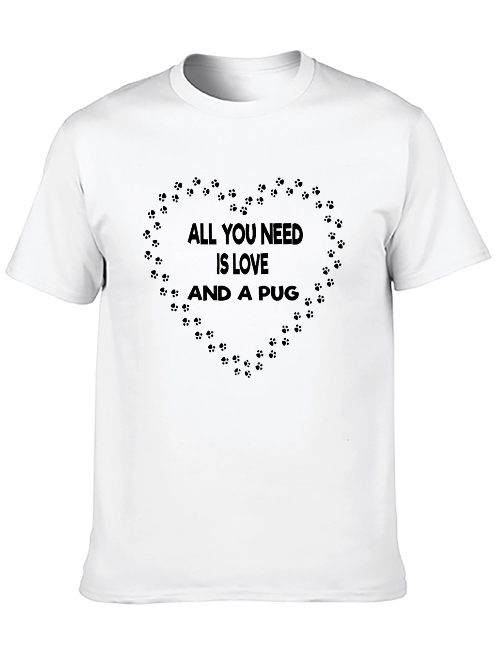 Love and a Pug Graphic Tee