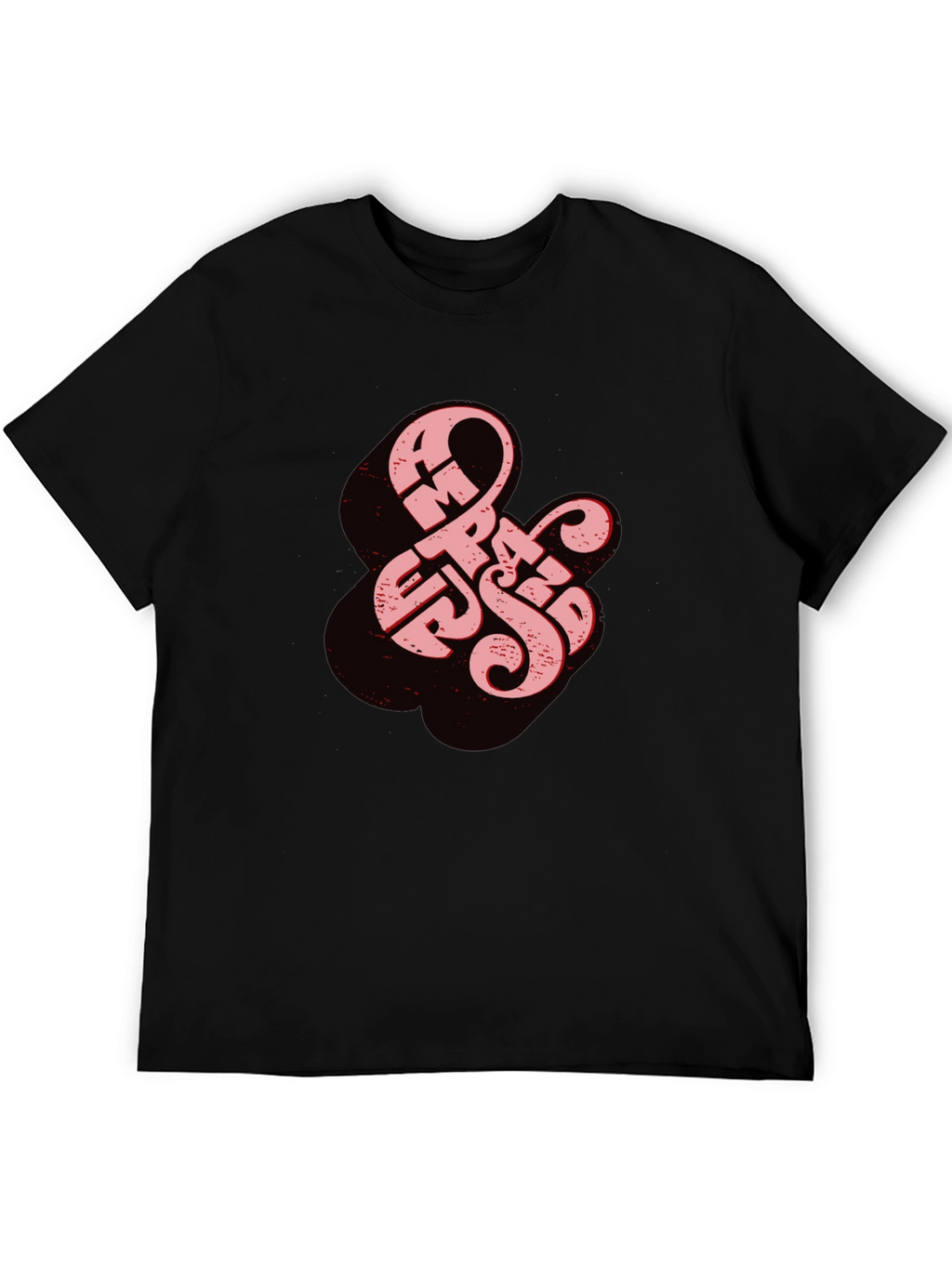 Retro Ampersand Graphic Tee - Black Cotton T-Shirt