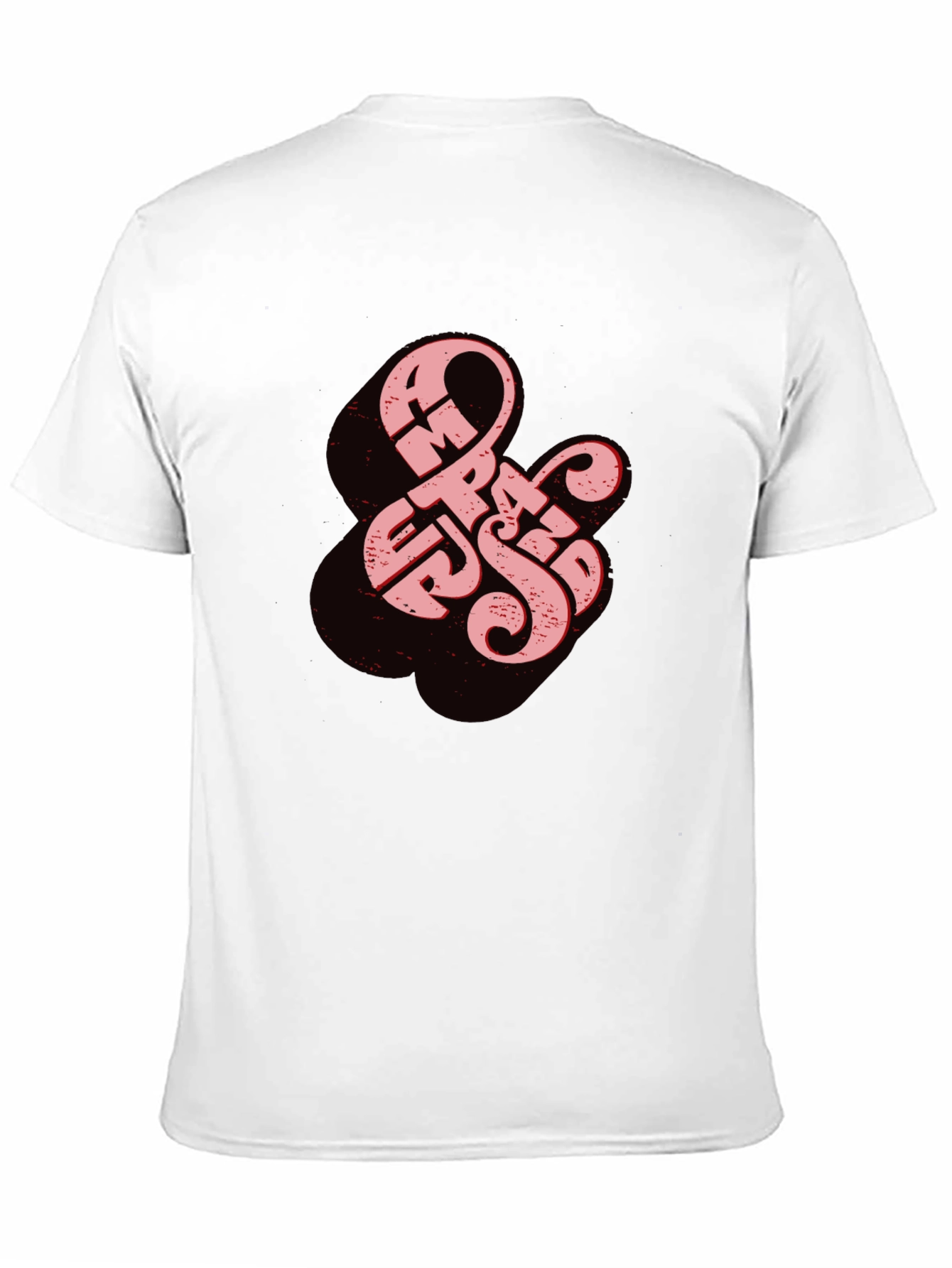 Retro Ampersand Graphic Tee - Black Cotton T-Shirt