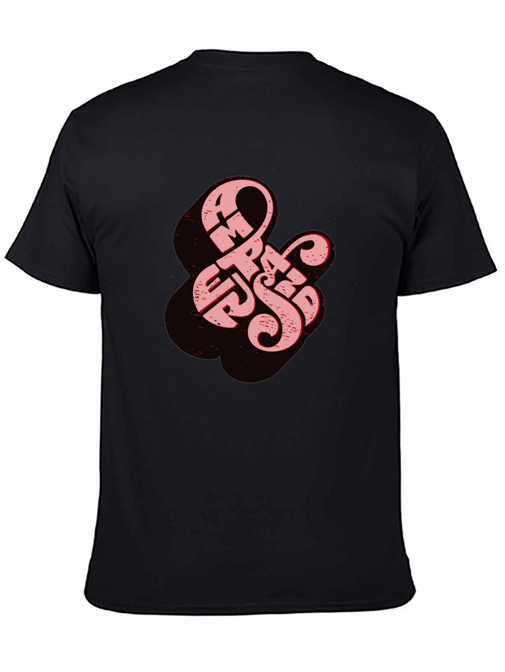 Retro Ampersand Graphic Tee - Black Cotton T-Shirt