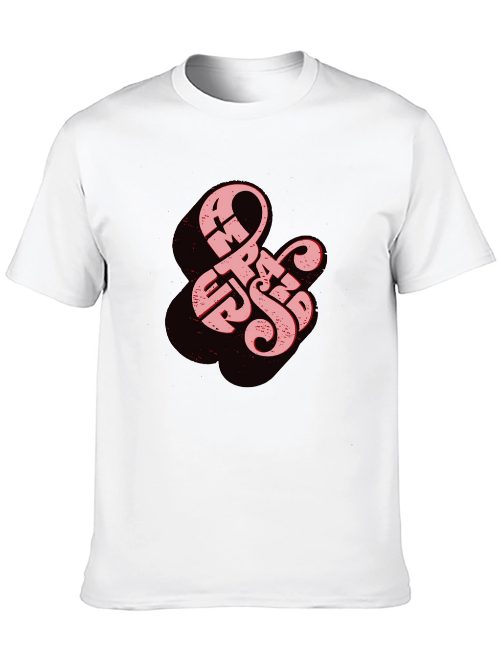 Retro Ampersand Graphic Tee - Black Cotton T-Shirt