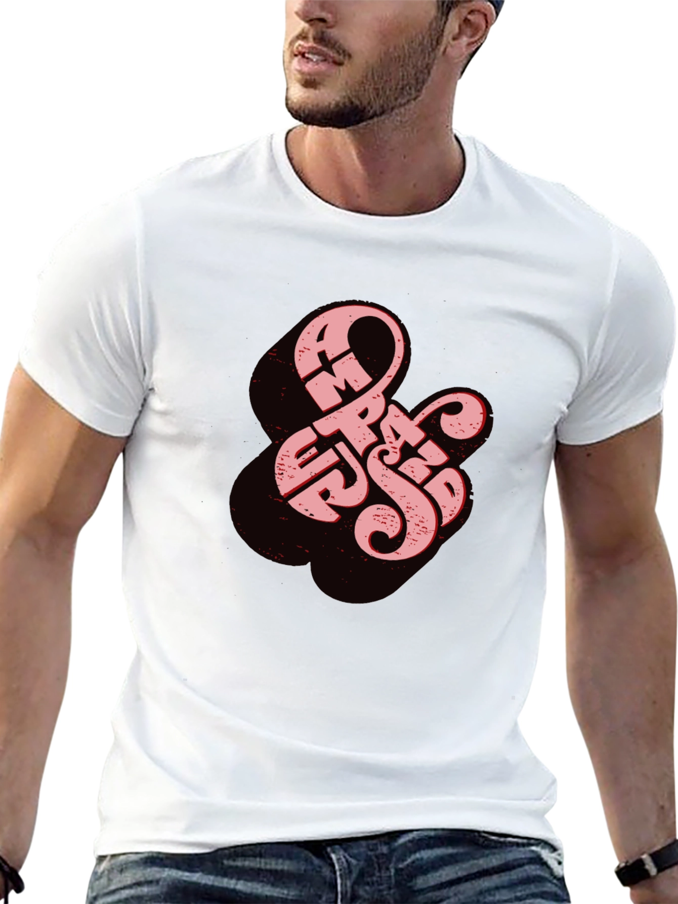 Retro Ampersand Graphic Tee - Black Cotton T-Shirt