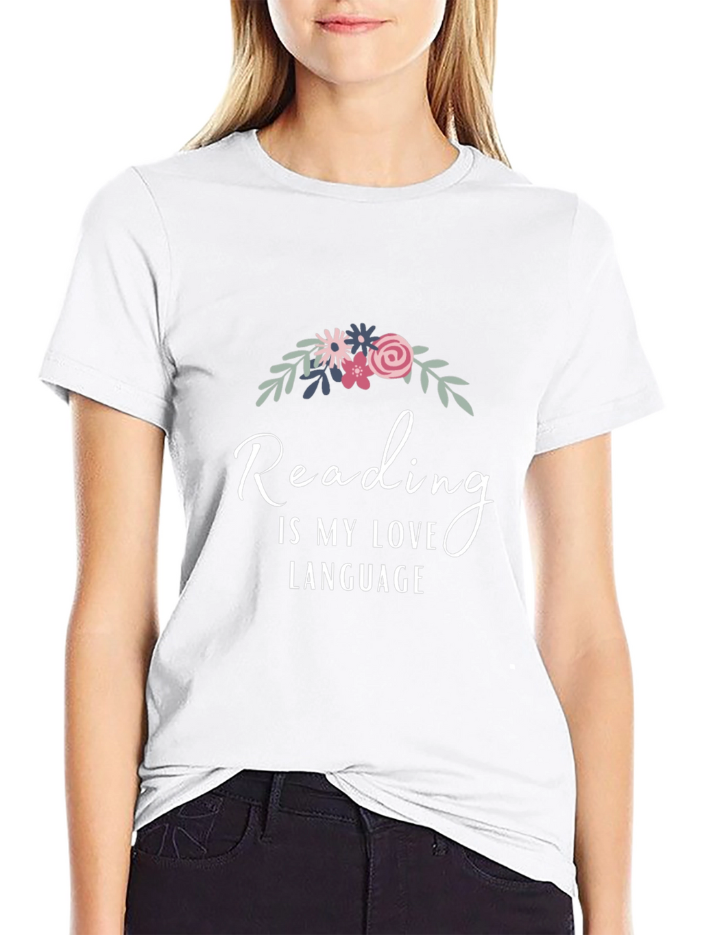 Reading is My Love Language Black T-Shirt