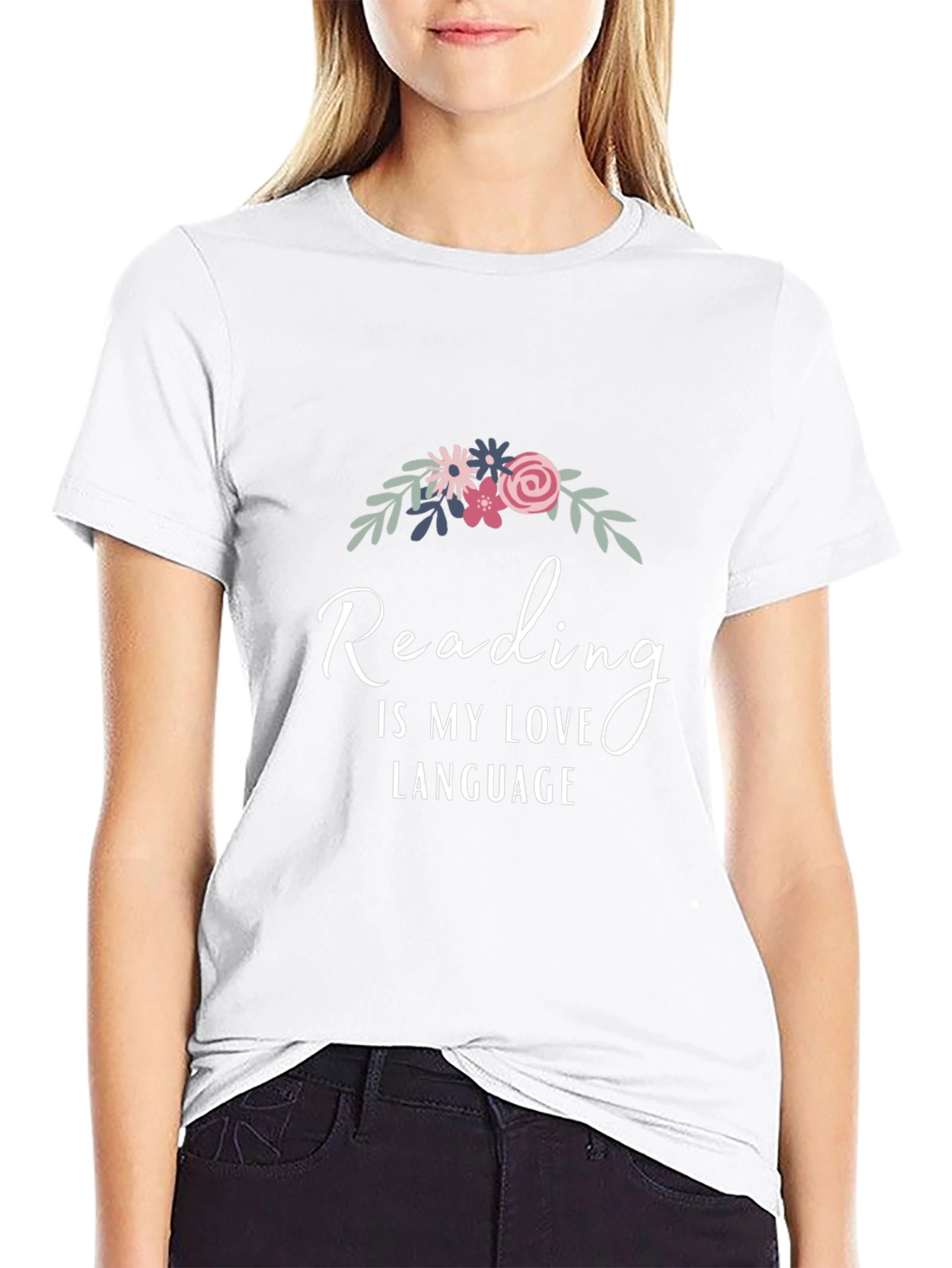 Reading is My Love Language Black T-Shirt