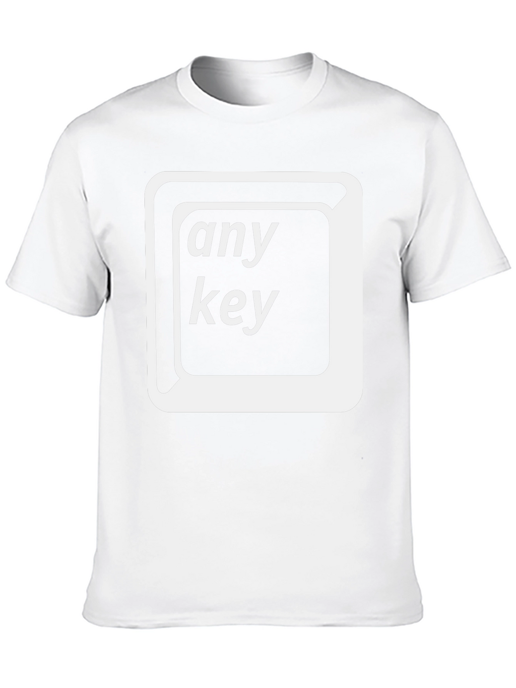Any Key Black T-Shirt - Novelty Geek Humor