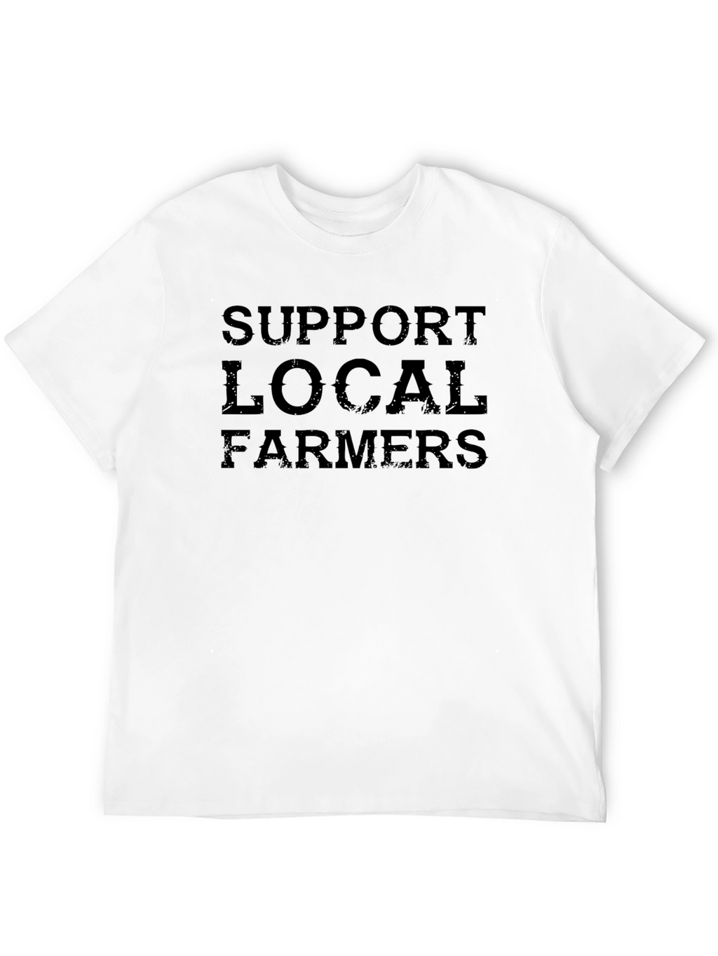 Support Local Farmers Black Cotton T-Shirt