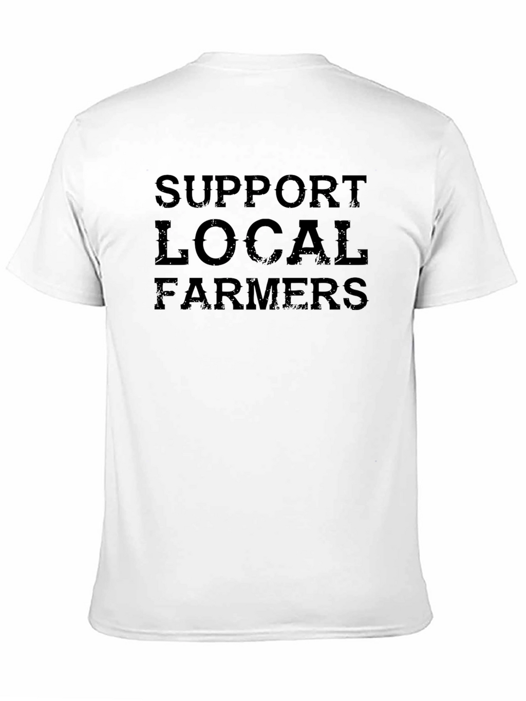 Support Local Farmers Black Cotton T-Shirt
