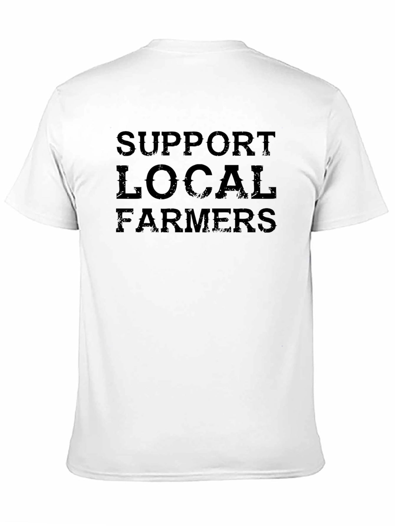 Support Local Farmers Black Cotton T-Shirt