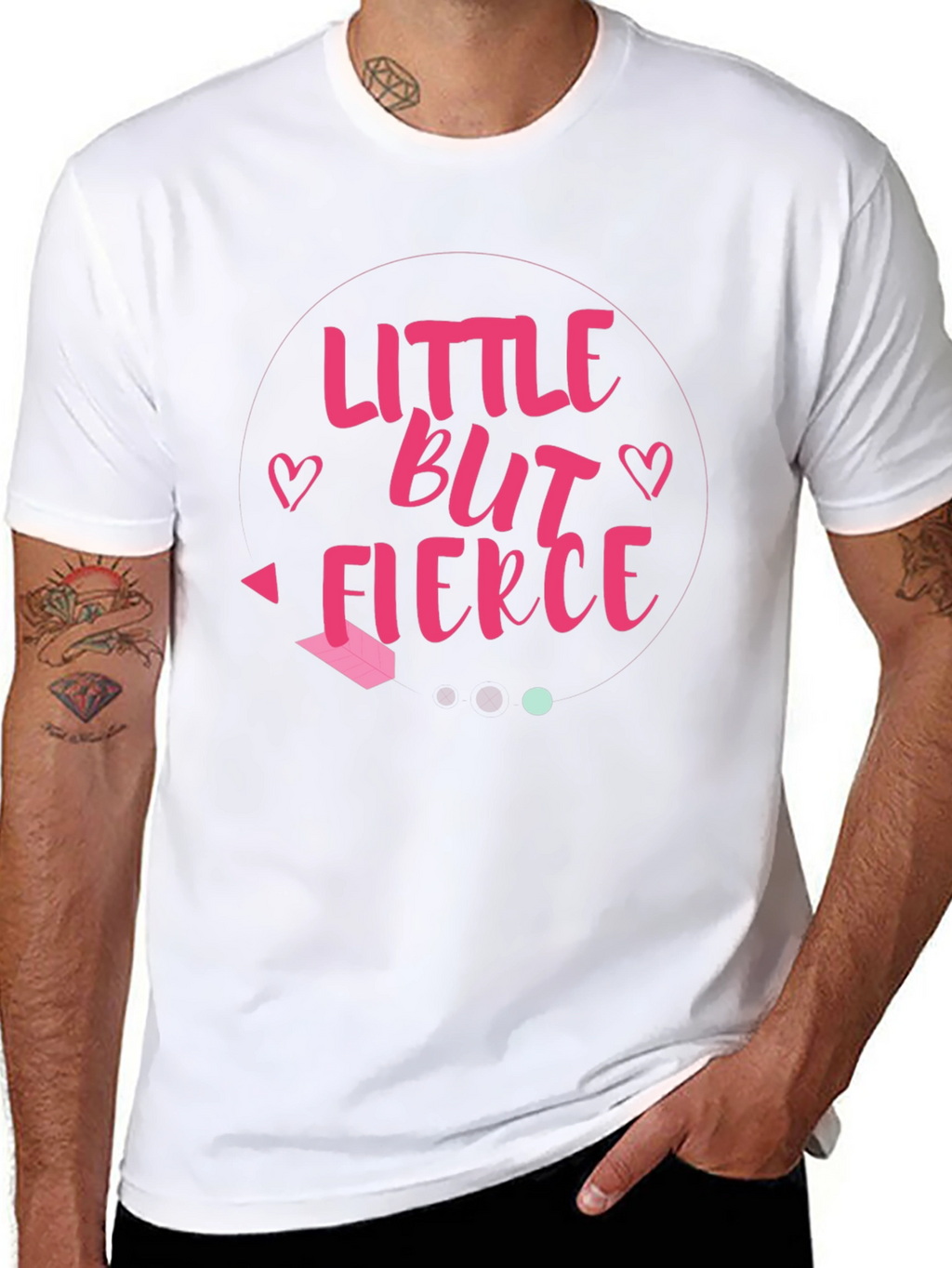 Little But Fierce Graphic Tee - Black Cotton Shirt