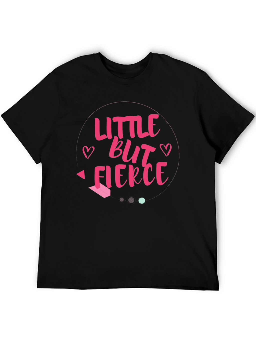 Little But Fierce Graphic Tee - Black Cotton Shirt