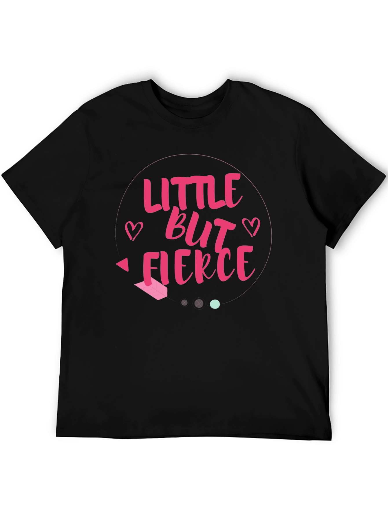 Little But Fierce Graphic Tee - Black Cotton Shirt