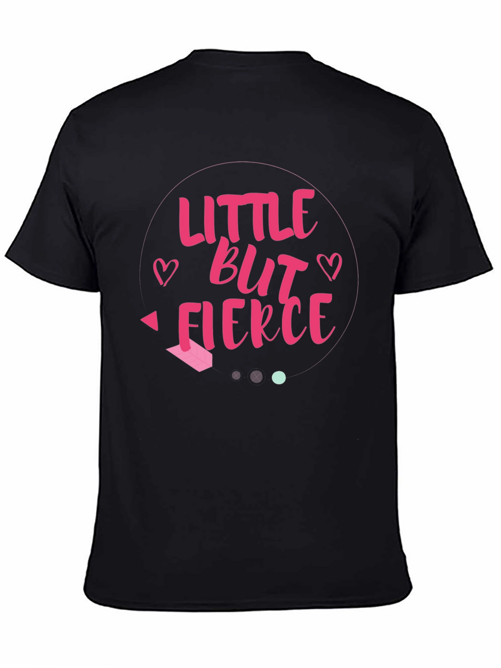Little But Fierce Graphic Tee - Black Cotton Shirt