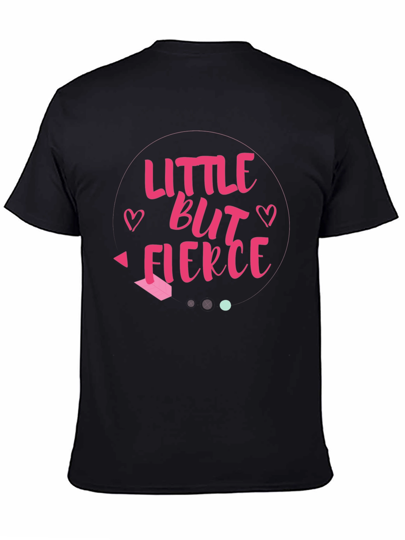 Little But Fierce Graphic Tee - Black Cotton Shirt