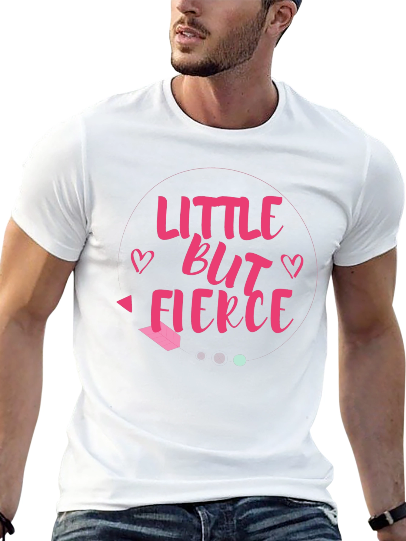 Little But Fierce Graphic Tee - Black Cotton Shirt