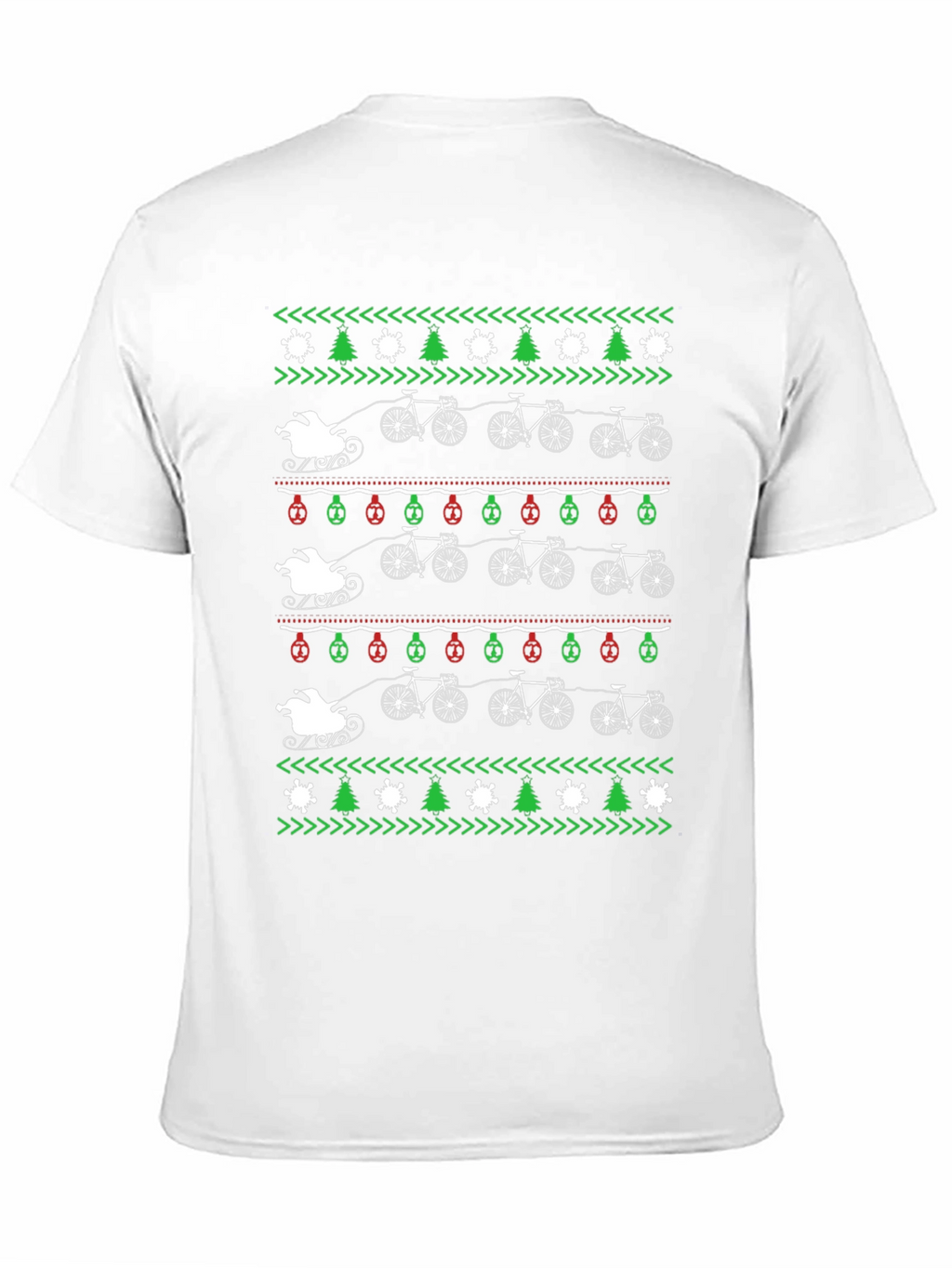 Cycling Santa Christmas Sweater T-Shirt