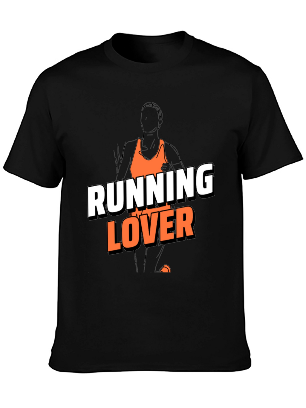 Running Lover Graphic T-Shirt - Black