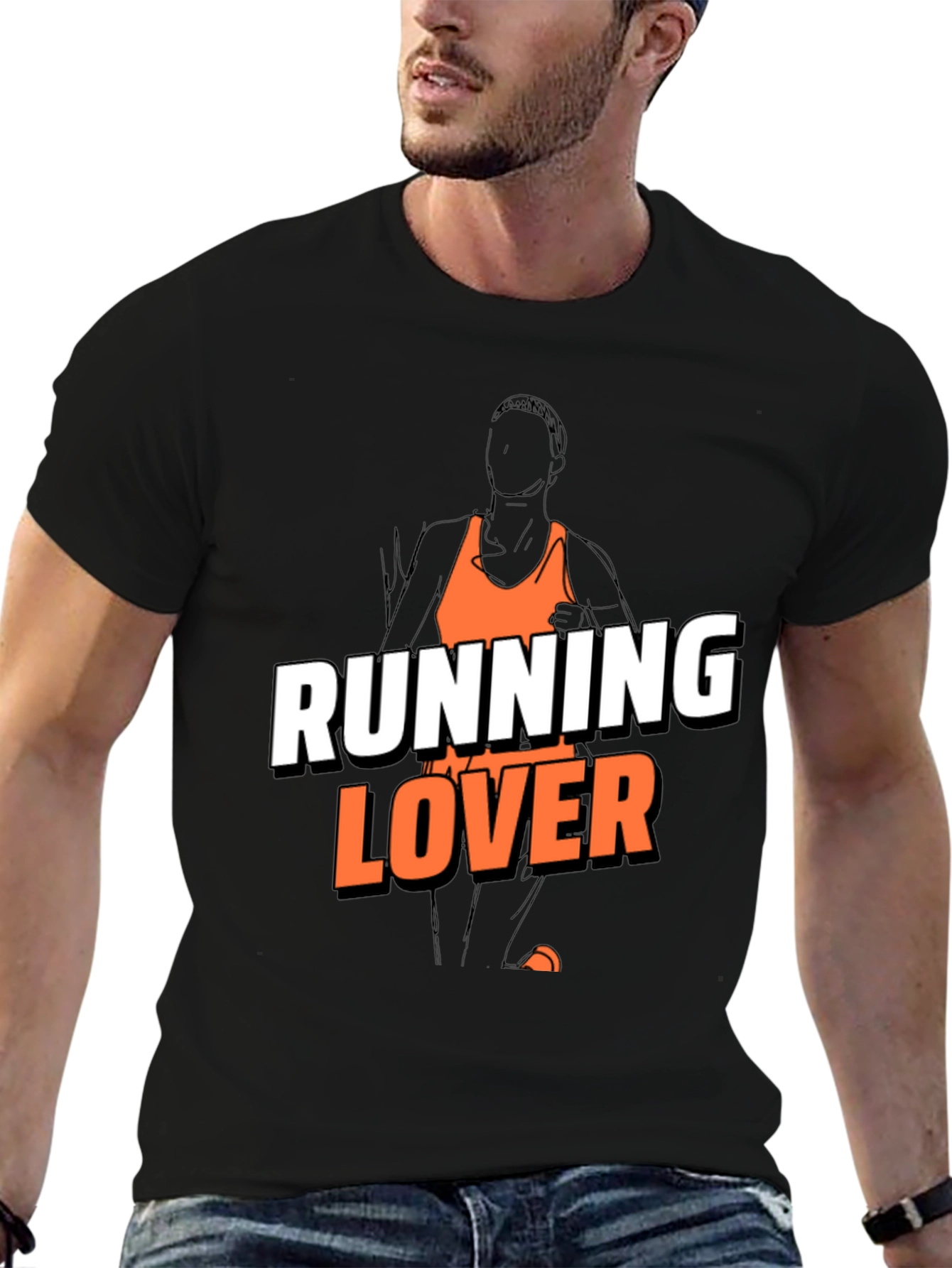 Running Lover Graphic T-Shirt - Black