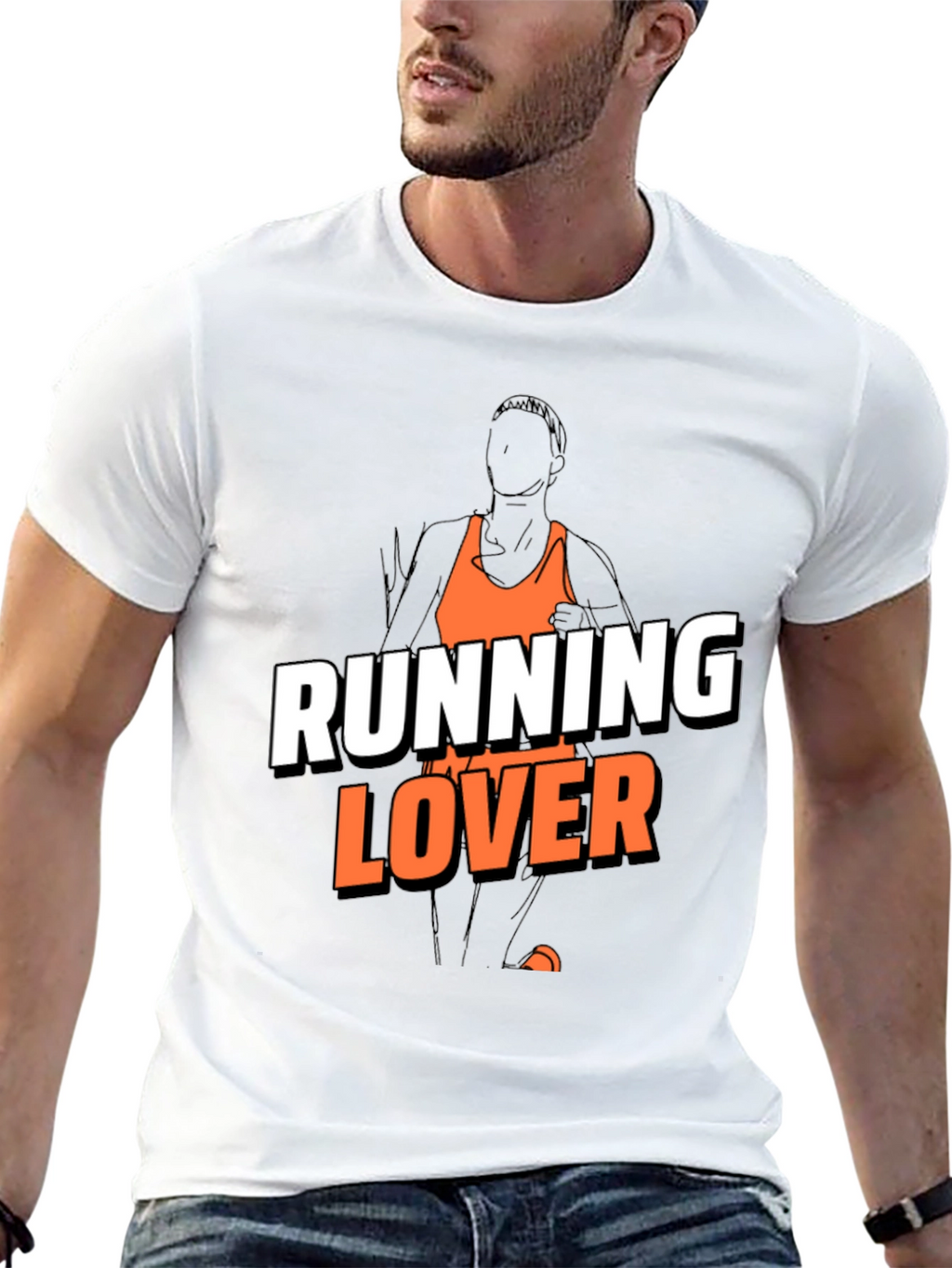 Running Lover Graphic T-Shirt - Black