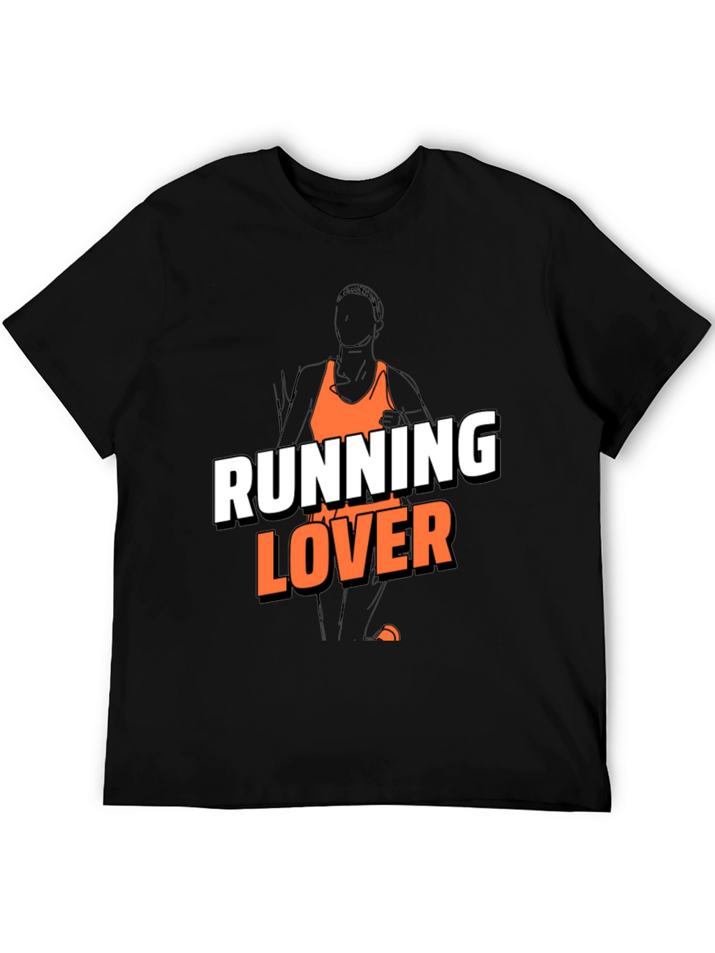 Running Lover Graphic T-Shirt - Black