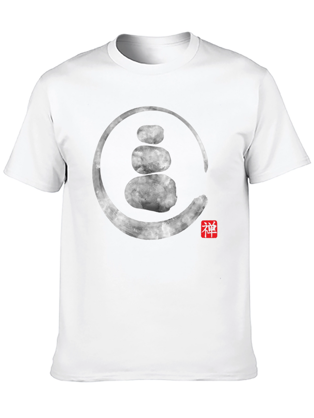Zen Stone Circle Graphic Tee - Spiritual Style