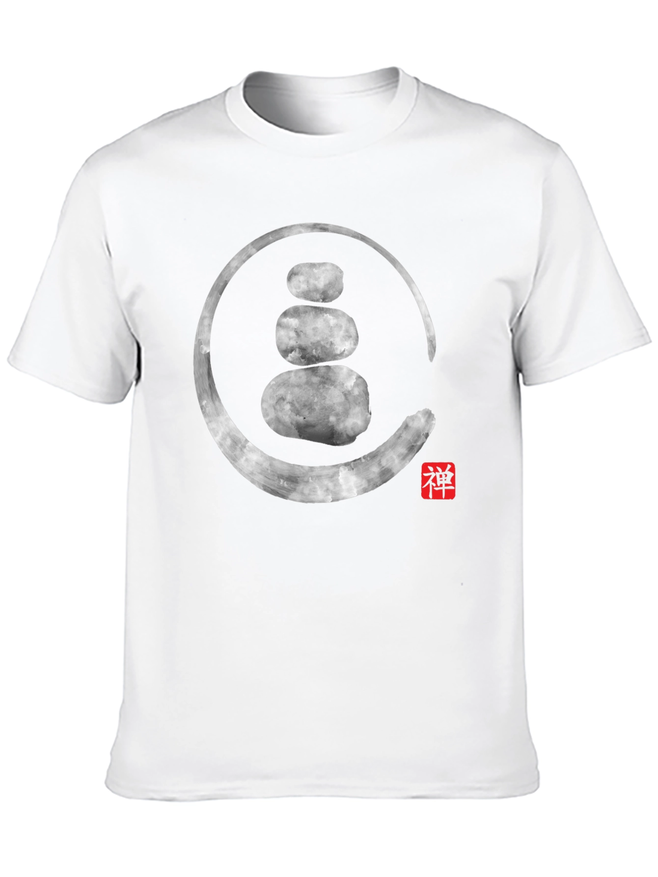 Zen Stone Circle Graphic Tee - Spiritual Style