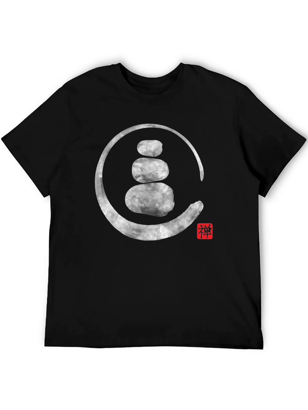 Zen Stone Circle Graphic Tee - Spiritual Style