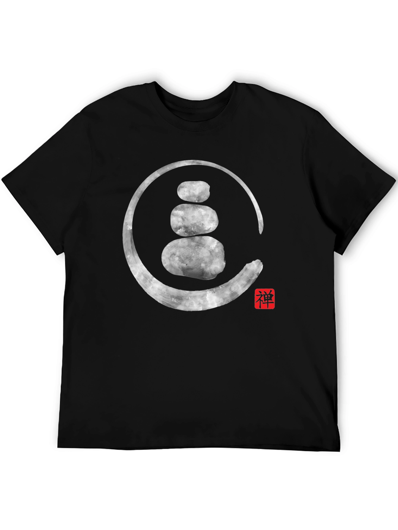 Zen Stone Circle Graphic Tee - Spiritual Style