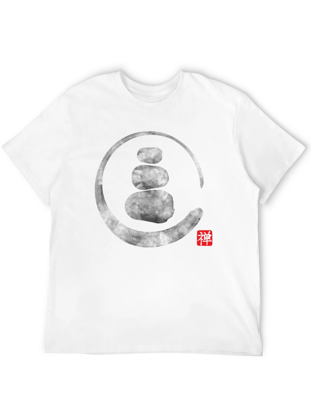 Zen Stone Circle Graphic Tee - Spiritual Style