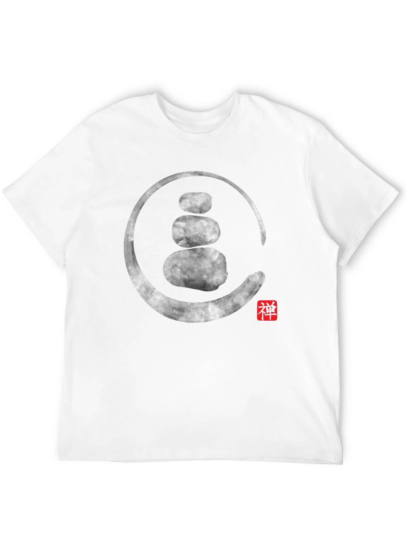 Zen Stone Circle Graphic Tee - Spiritual Style