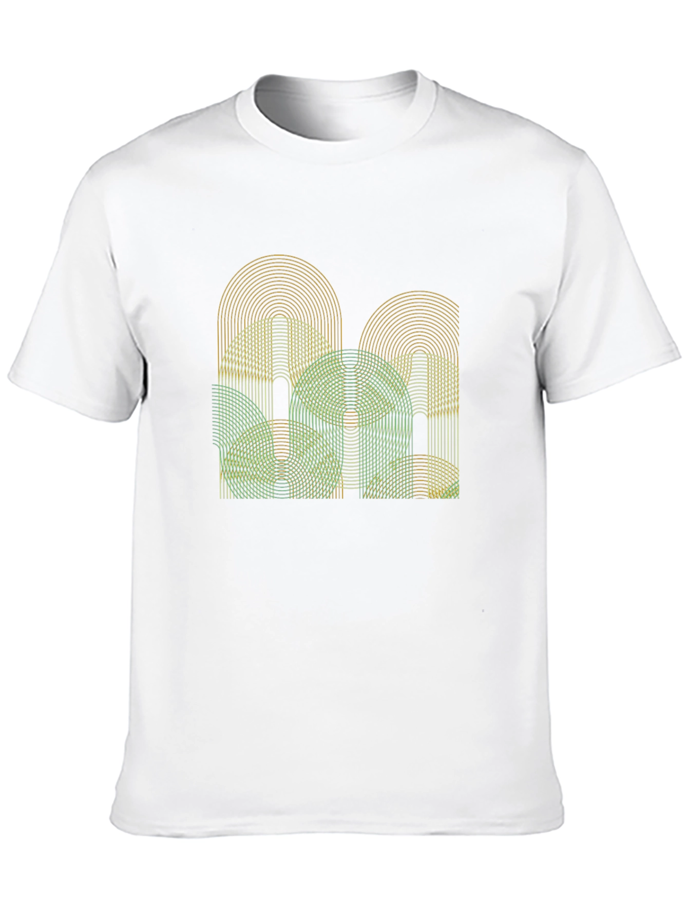 Abstract Geometric Graphic Tee - Mens Black T-Shirt